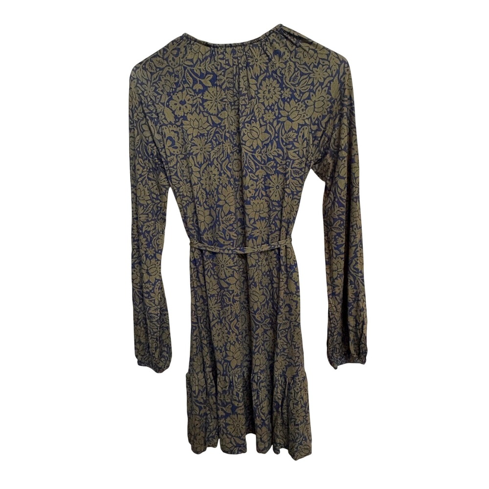 NWT Boden D0425 Navy Olive Green Floral Long Sleeve Mini Dress Sz 6R - Picture 3 of 9